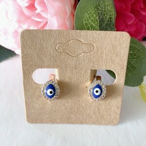 Evil Eye Earrings Huggies gold plated earrings hoops